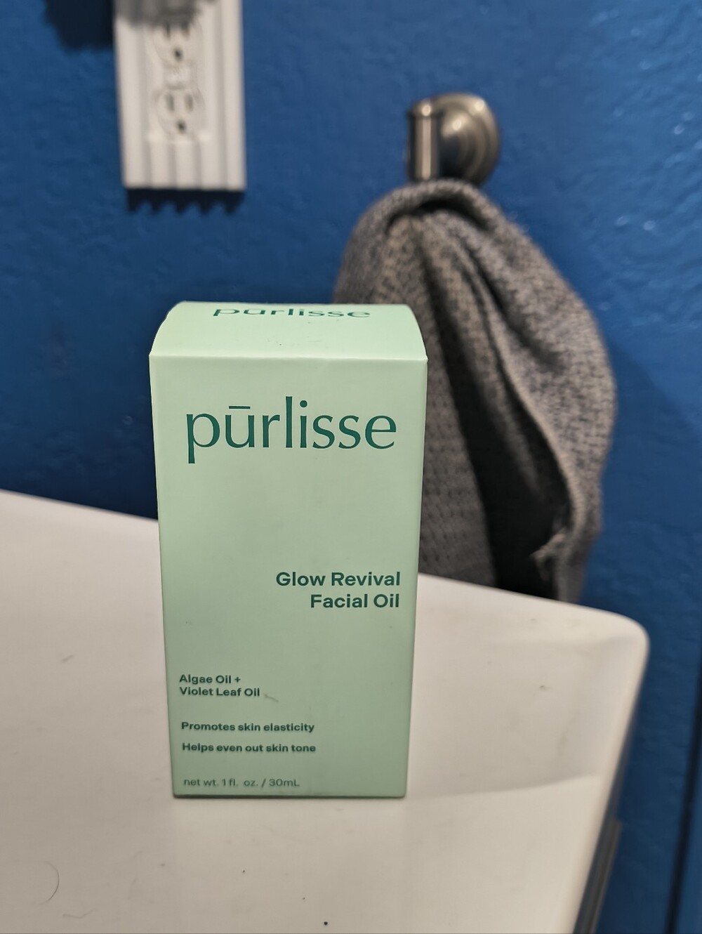 Purlisse Glow Revival Facial Oil Algae Violet Leaf Full Size 1 fl oz NIB